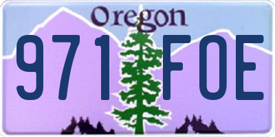 OR license plate 971FOE