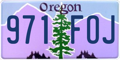 OR license plate 971FOJ