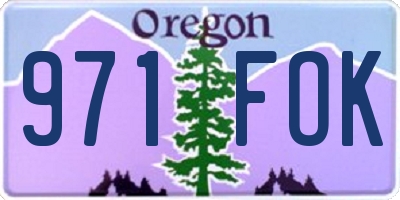OR license plate 971FOK