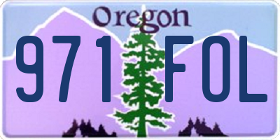 OR license plate 971FOL