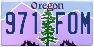 OR license plate 971FOM