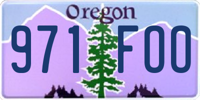 OR license plate 971FOO