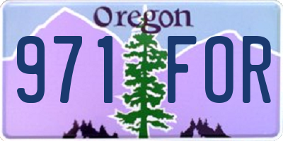 OR license plate 971FOR