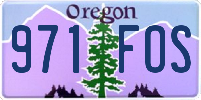 OR license plate 971FOS