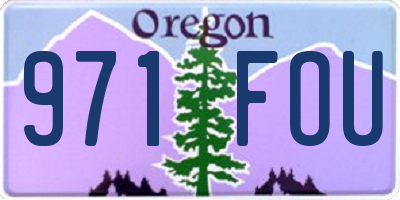 OR license plate 971FOU