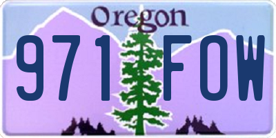 OR license plate 971FOW