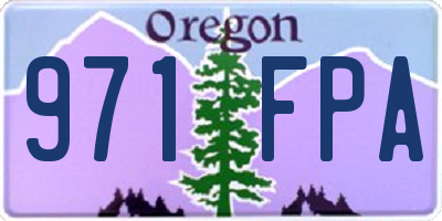 OR license plate 971FPA