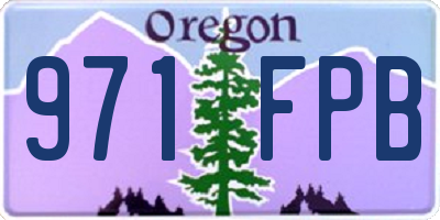 OR license plate 971FPB