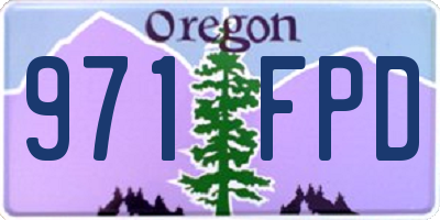 OR license plate 971FPD