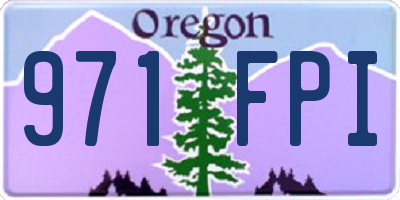 OR license plate 971FPI