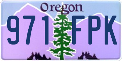 OR license plate 971FPK