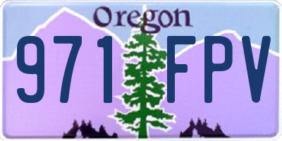 OR license plate 971FPV