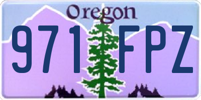 OR license plate 971FPZ