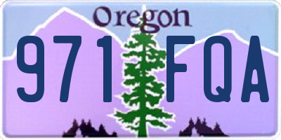 OR license plate 971FQA
