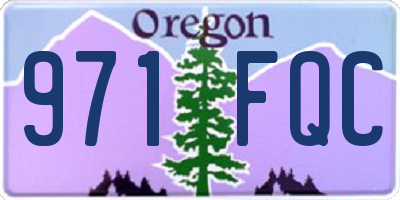 OR license plate 971FQC