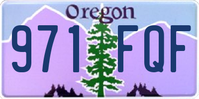 OR license plate 971FQF