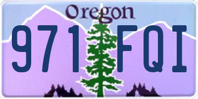 OR license plate 971FQI