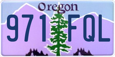 OR license plate 971FQL