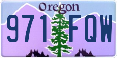 OR license plate 971FQW