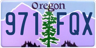 OR license plate 971FQX