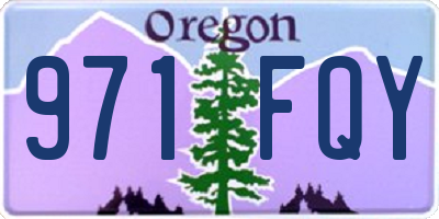 OR license plate 971FQY