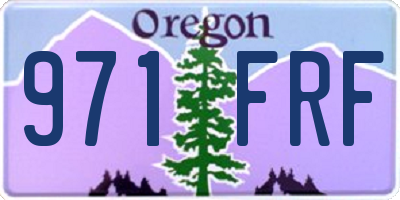 OR license plate 971FRF
