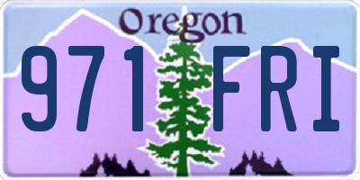 OR license plate 971FRI