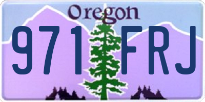 OR license plate 971FRJ
