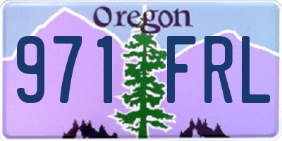 OR license plate 971FRL