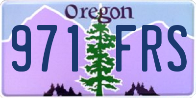 OR license plate 971FRS