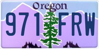 OR license plate 971FRW