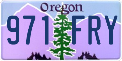 OR license plate 971FRY