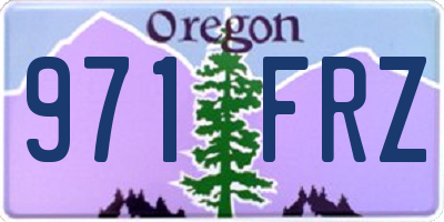 OR license plate 971FRZ