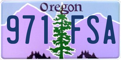 OR license plate 971FSA