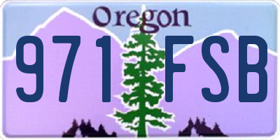 OR license plate 971FSB