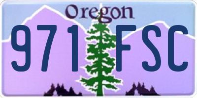 OR license plate 971FSC