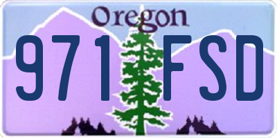 OR license plate 971FSD