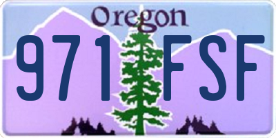 OR license plate 971FSF