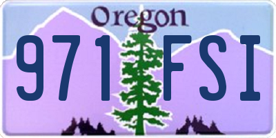 OR license plate 971FSI