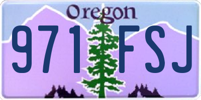 OR license plate 971FSJ