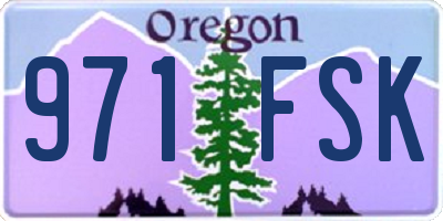 OR license plate 971FSK