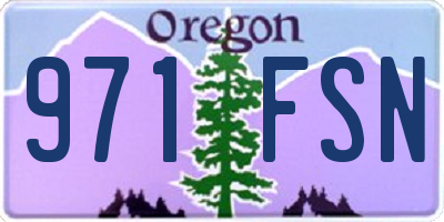 OR license plate 971FSN