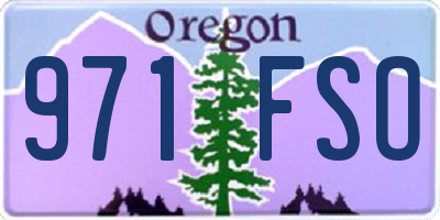 OR license plate 971FSO