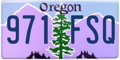 OR license plate 971FSQ