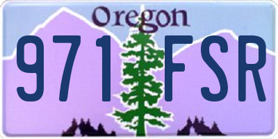 OR license plate 971FSR