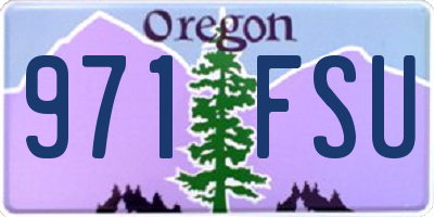 OR license plate 971FSU