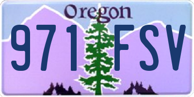 OR license plate 971FSV