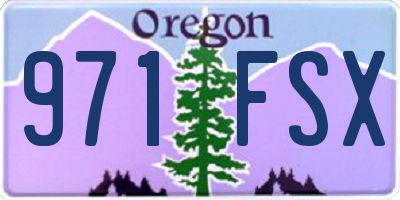 OR license plate 971FSX