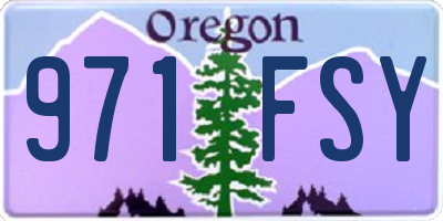 OR license plate 971FSY