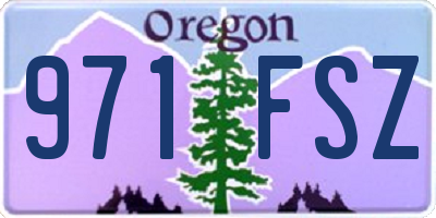 OR license plate 971FSZ